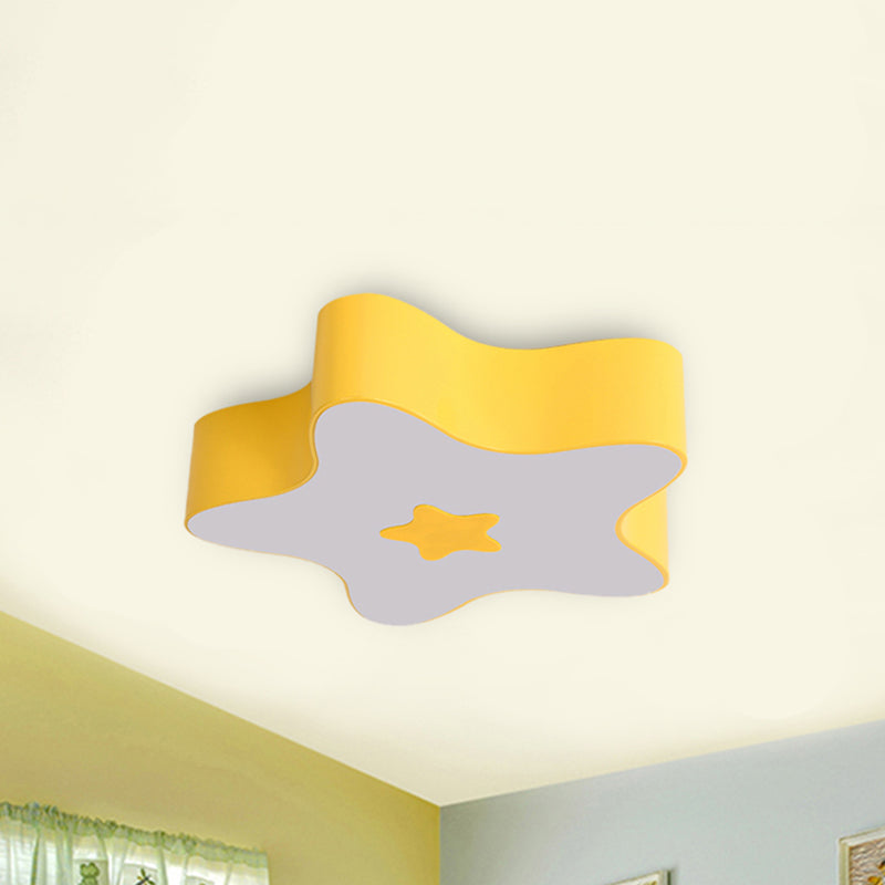 Moderne Cartoon Plafond Mount Licht Acryl Metaal Flush Light voor Game Room