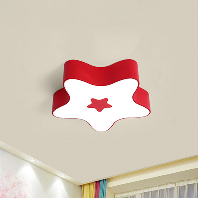 Moderne Cartoon Plafond Mount Licht Acryl Metaal Flush Light voor Game Room