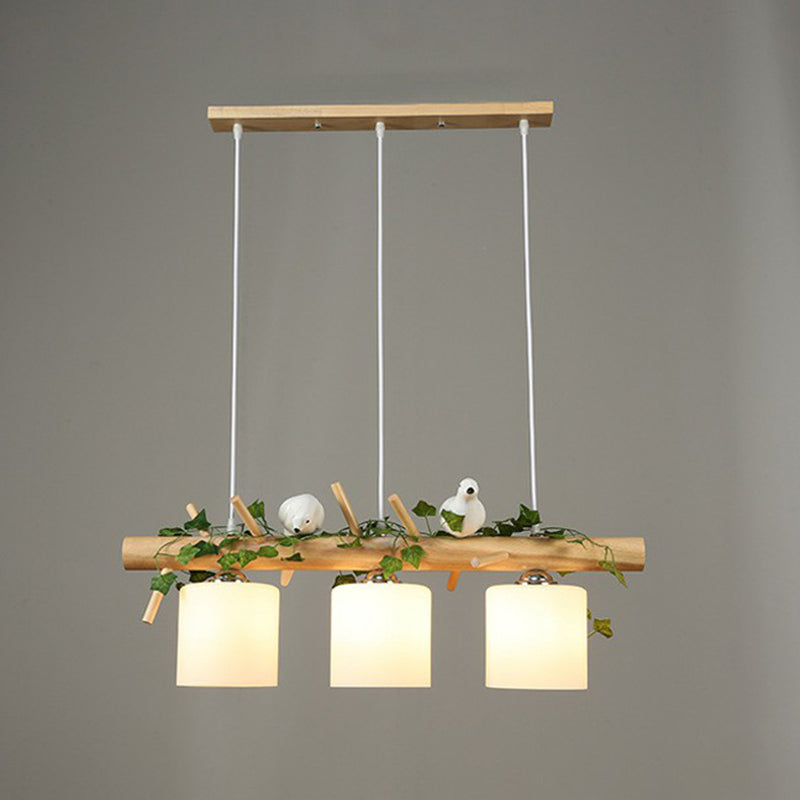 Lait en verre à lait cylindrique lampe de la lampe de la lampe de style country