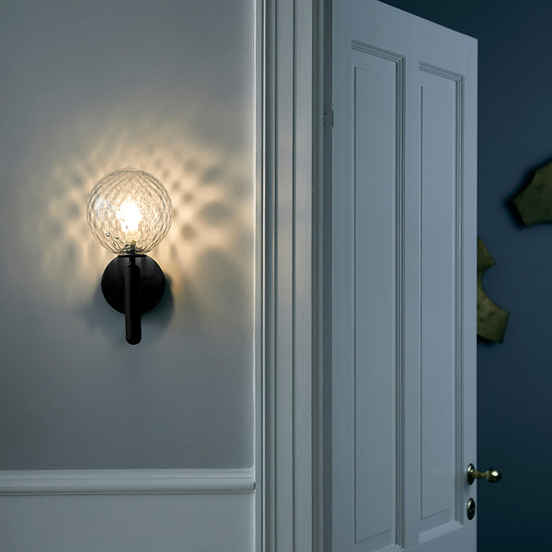 Ball Shade Corridor Wand SCONCE LICHTING Glas 1-Hoofd Minimalistisch wandgemonteerd licht