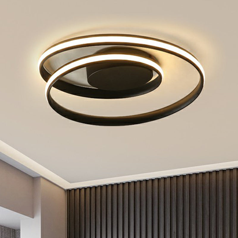 Curling Flush Mount Deckenleuchte einfache Aluminium -LED -LED -Leuchte Leuchte für Schlafzimmer