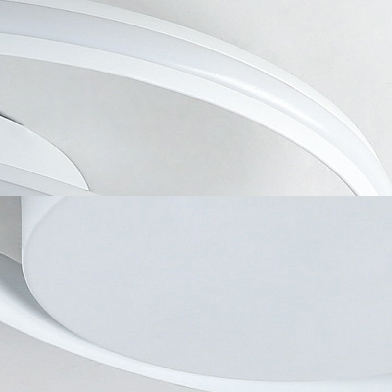 Curling Flush Mount Deckenleuchte einfache Aluminium -LED -LED -Leuchte Leuchte für Schlafzimmer