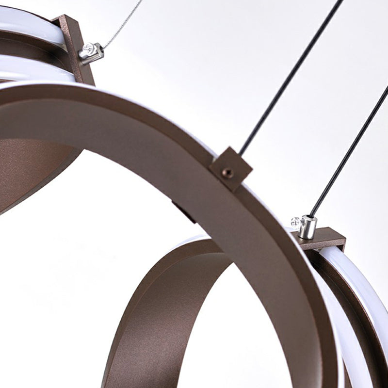 Twist Shaped Dining Room Suspension Lamp Acrylic Nordic LED Chandelier Pendant Light