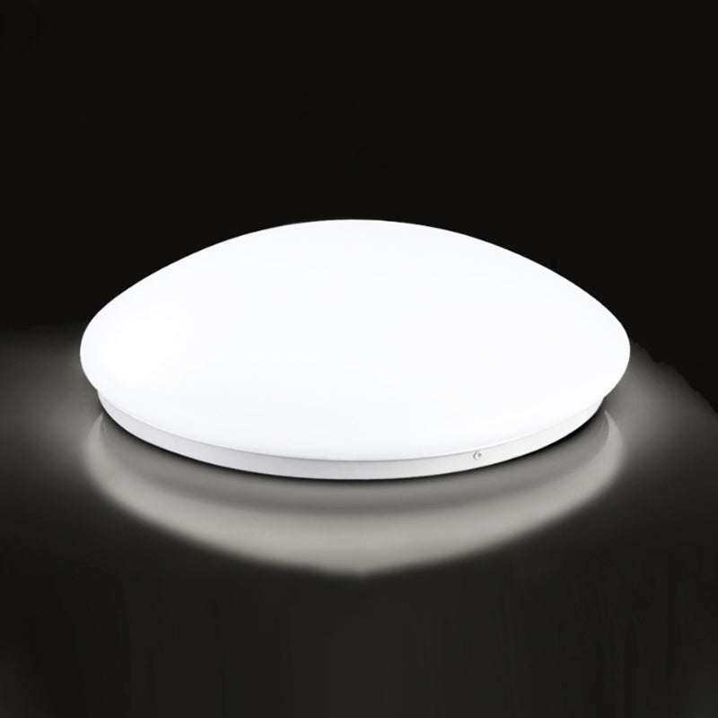 Circular Flush Ceiling Light Fixture with Acrylic Shade Minimalist Metal White Ceiling Mounted Fixture for Living Room, 7.5"/9"/10" Dia