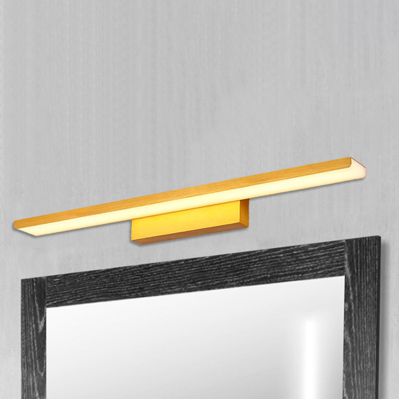 Iluminación tocador rectángulo delgado de aluminio moderna 16.5 "/24.5" Dia Led Golden Wall Light en luz cálida/blanca para el baño