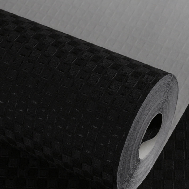 Simplicity Wallpaper Roll Solid Color Patterned Unpasted Wall Covering in Dark Color