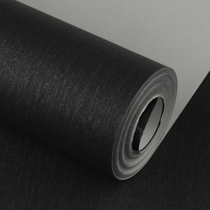 Simplicity Wallpaper Roll Solid Color Patterned Unpasted Wall Covering in Dark Color