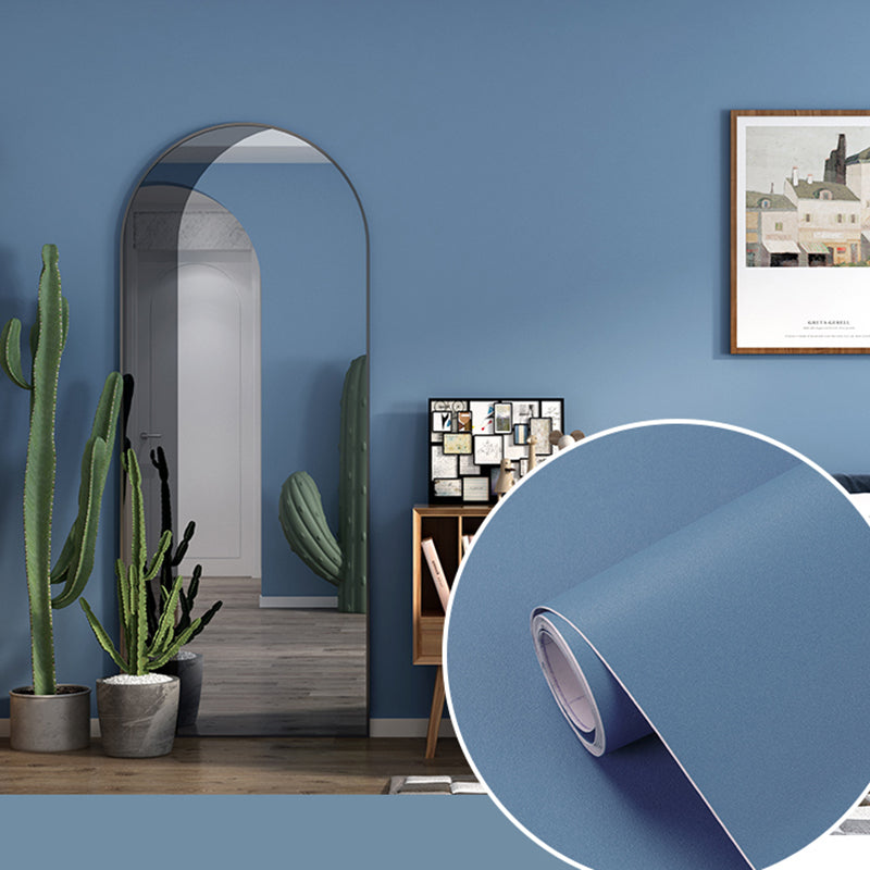 Self-Adhesive Solid Color Wallpaper Roll Minimalist PVC Wall Covering, 19.4-sq ft