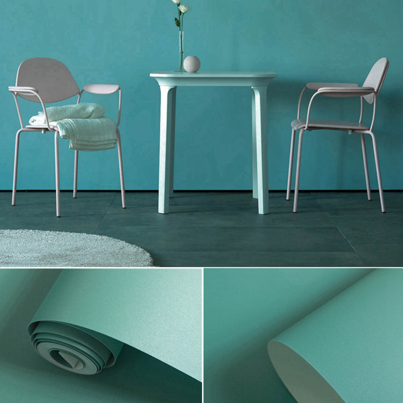 Nordic Wallpaper Roll Solid Color Patterned Non-Pasted Wall Decor, Multi Colored