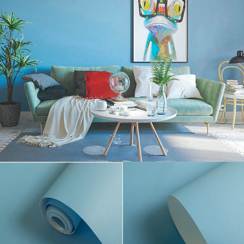 Nordic Wallpaper Roll Solid Color Patterned Non-Pasted Wall Decor, Multi Colored