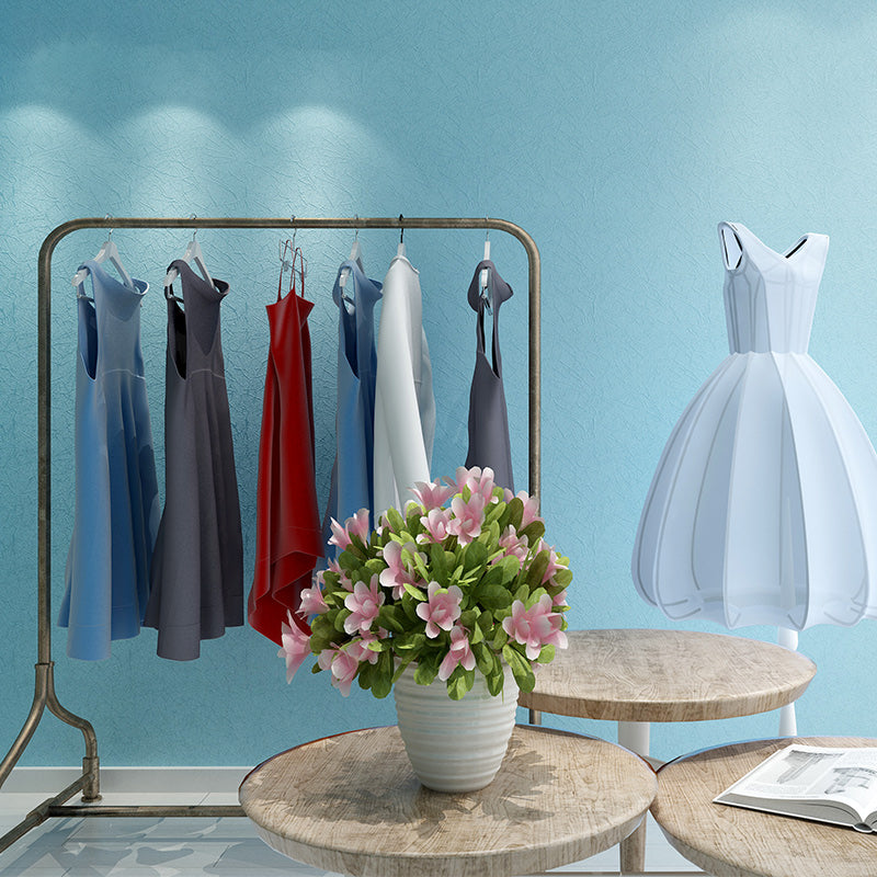 Modern Solid-Colored Wallpaper Roll Vinyl Self-Adhesive Multi Color Wall Decor for Bedroom