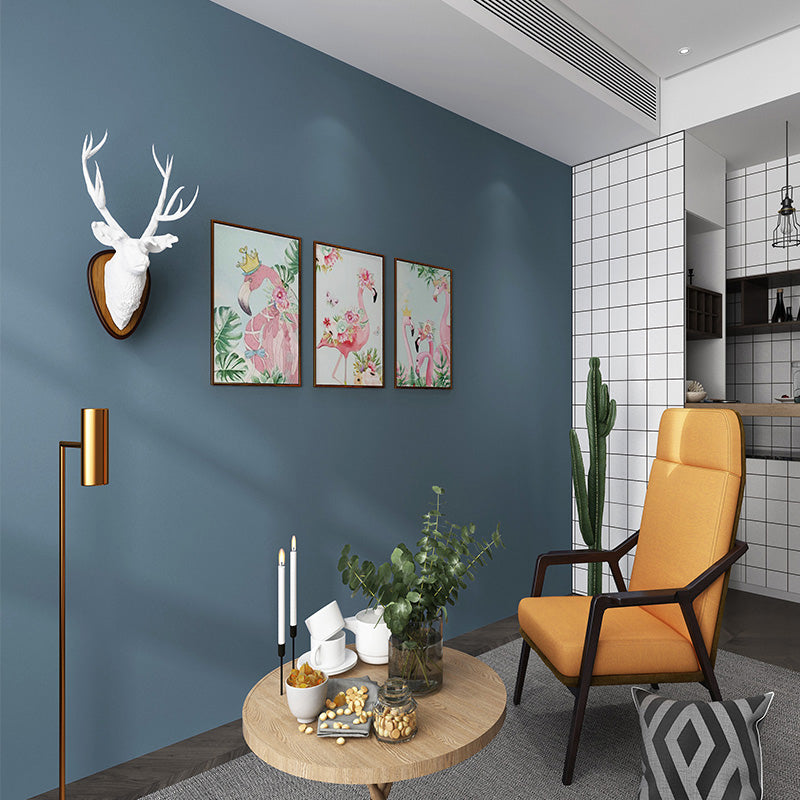 Modern Solid-Colored Wallpaper Roll Vinyl Self-Adhesive Multi Color Wall Decor for Bedroom