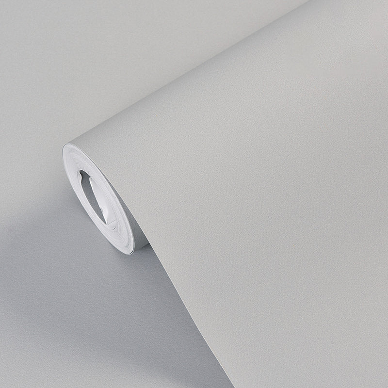 Solid-Colored Wallpaper Roll Simple Style Unpasted Living Room Wall Decor, 54.2-sq ft