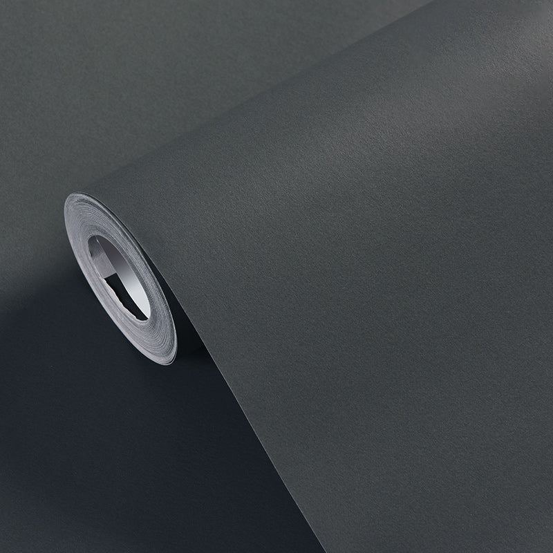 Solid-Colored Wallpaper Roll Simple Style Unpasted Living Room Wall Decor, 54.2-sq ft