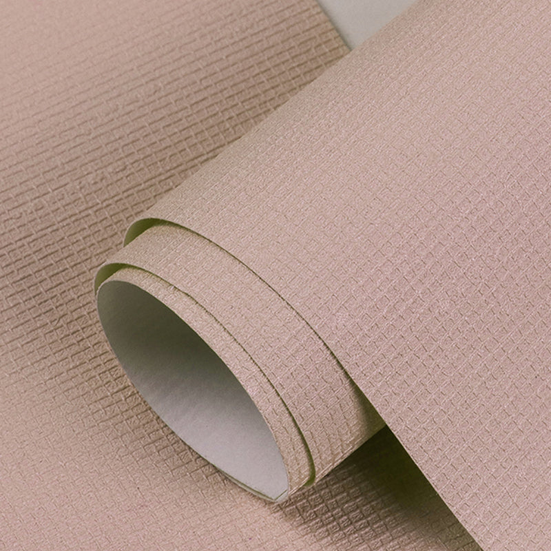 Wallpaper Roll Plain Pastel Color Minimalist Style Non-Woven Fabric Wall Covering