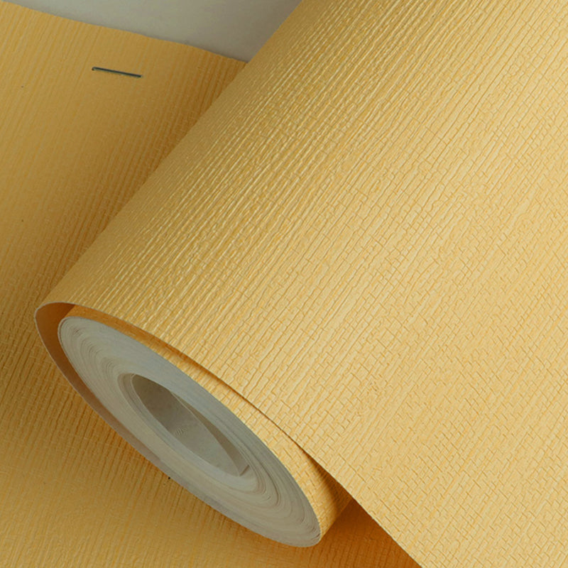 Wallpaper Roll Plain Pastel Color Minimalist Style Non-Woven Fabric Wall Covering