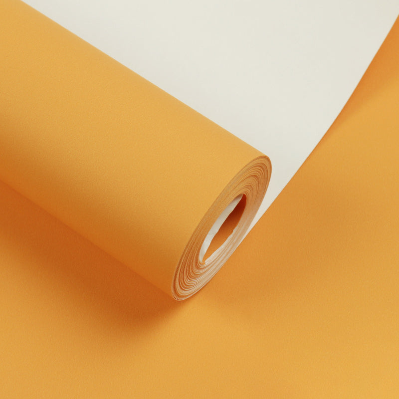 Multi-Color Solid Wallpaper Roll Scandinavian Stain Resistant Wall Decor for Bedroom