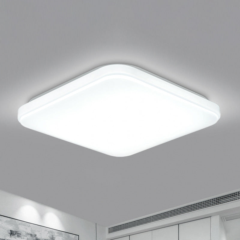 12 "/15 "/18" Wide White Square Flush Mount Lampada Nordic LED Soffitto Flush Mount Luce per Camera da letto con Ombra Acrilica