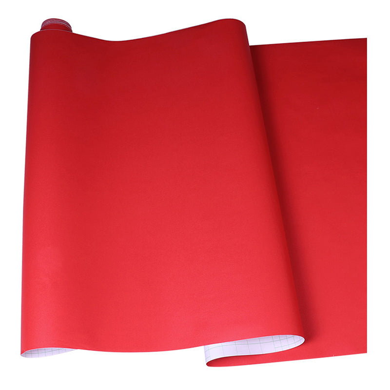 Moderne pure kleur patroon behangrol PVC zelfklevende rode muur decor voor woonkamer