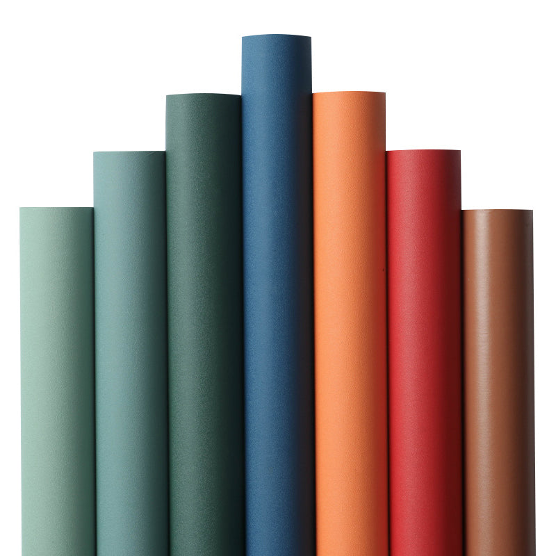 Solid Color Patterned Wallpaper Roll Unpasted Modern Living Room Wall Art, 19.4-sq ft