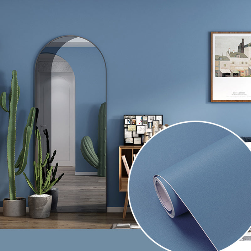 Solid Color Patterned Wallpaper Roll Unpasted Modern Living Room Wall Art, 19.4-sq ft