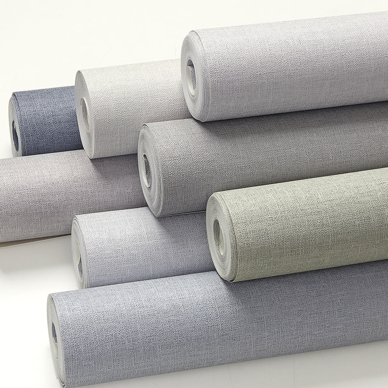 Modern Multi Color Non-Woven Wallpaper Roll Textured Solid Color Non-Pasted Wall Covering