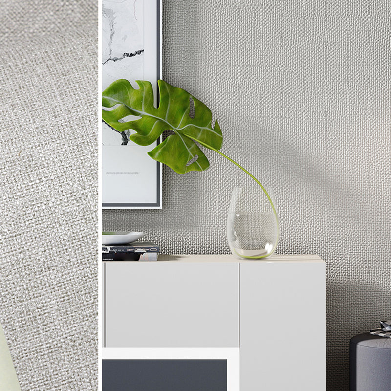Modern Multi Color Non-Woven Wallpaper Roll Textured Solid Color Non-Pasted Wall Covering