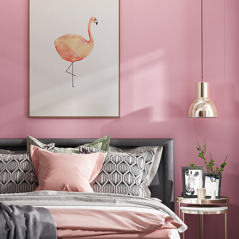 Effen gekleurd behang op rol, eigentijds zelfklevend slaapkamerwanddecor, 7 m²