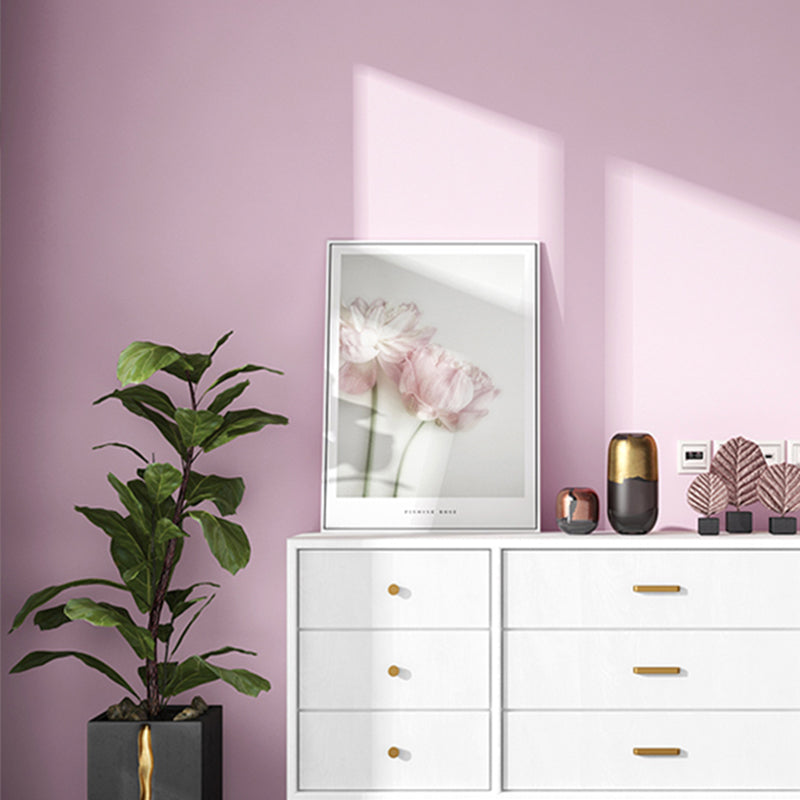 Effen gekleurd behang op rol, eigentijds zelfklevend slaapkamerwanddecor, 7 m²