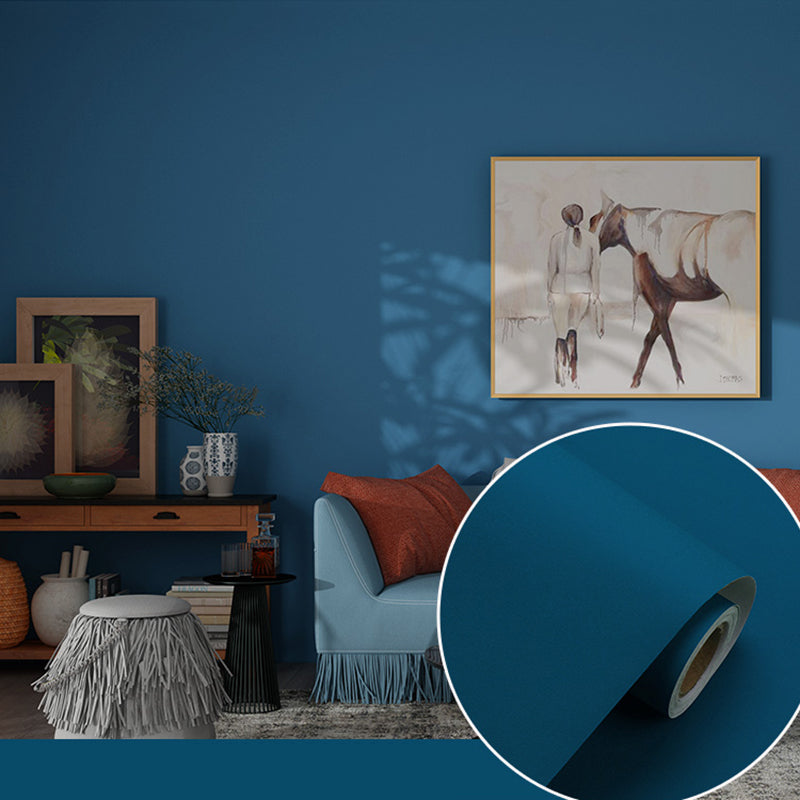 Effen gekleurd behang op rol, eigentijds zelfklevend slaapkamerwanddecor, 7 m²