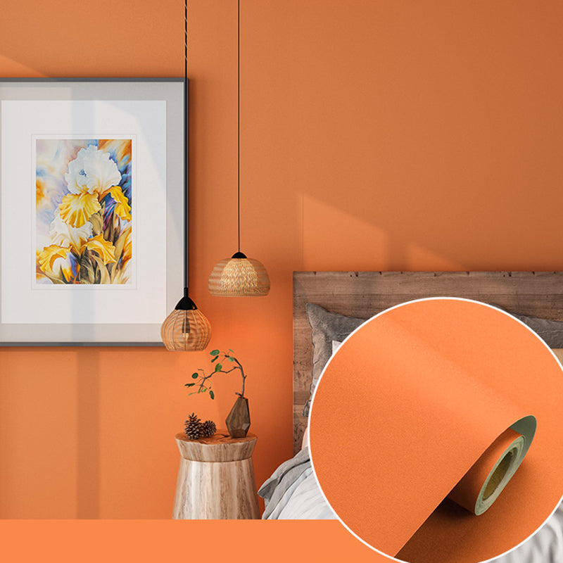 Effen gekleurd behang op rol, eigentijds zelfklevend slaapkamerwanddecor, 7 m²
