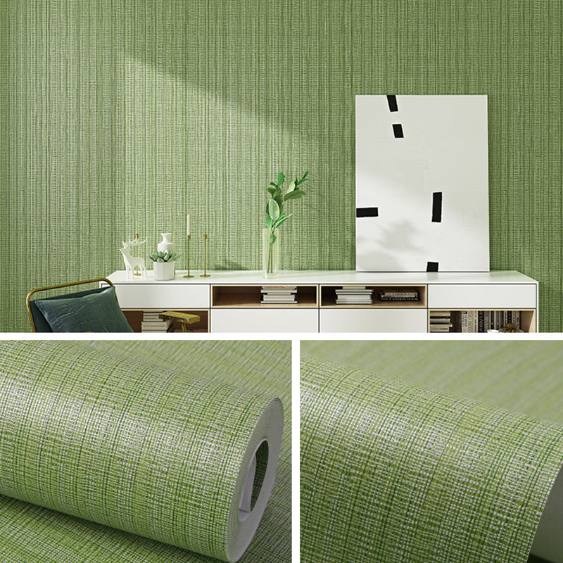 Modern Multicolor Vinyl Wallpaper Roll Textured Solid-Colored Stain Resistant Wall Decor