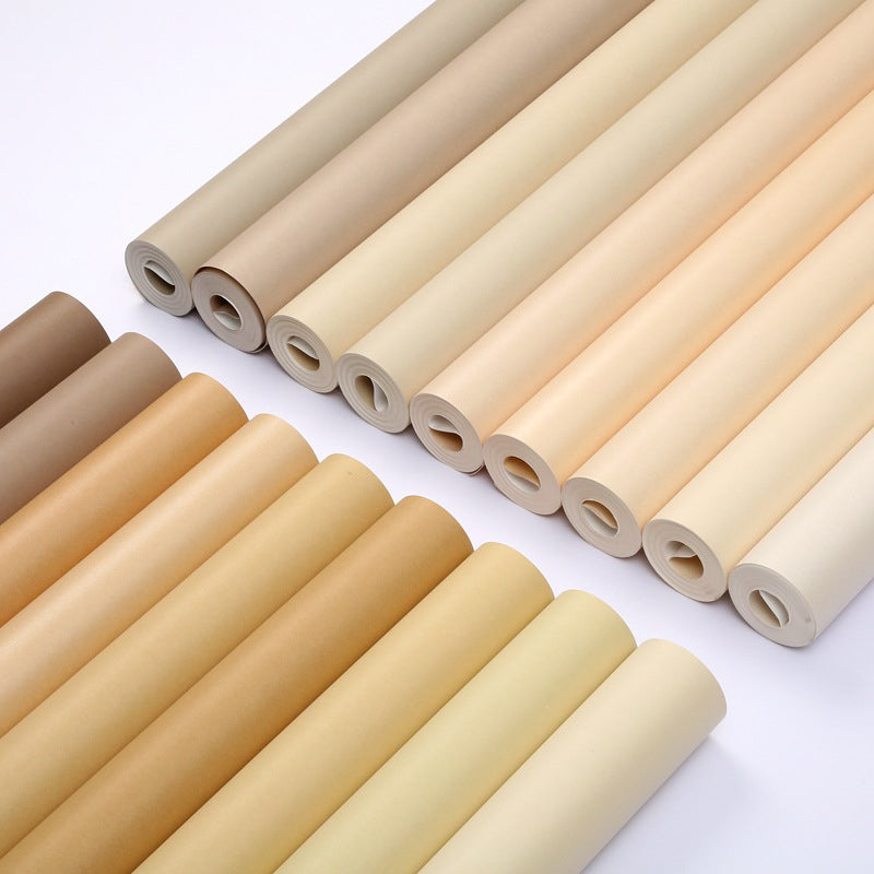 Modern Solid Color Pattern Wallpaper Roll Soft Color Stain Resistant Wall Covering for Living Room