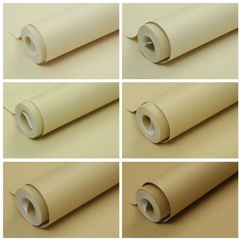 Modern Solid Color Pattern Wallpaper Roll Soft Color Stain Resistant Wall Covering for Living Room