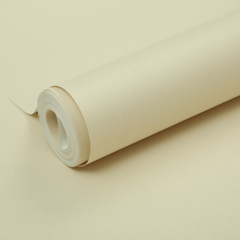 Modern Solid Color Pattern Wallpaper Roll Soft Color Stain Resistant Wall Covering for Living Room