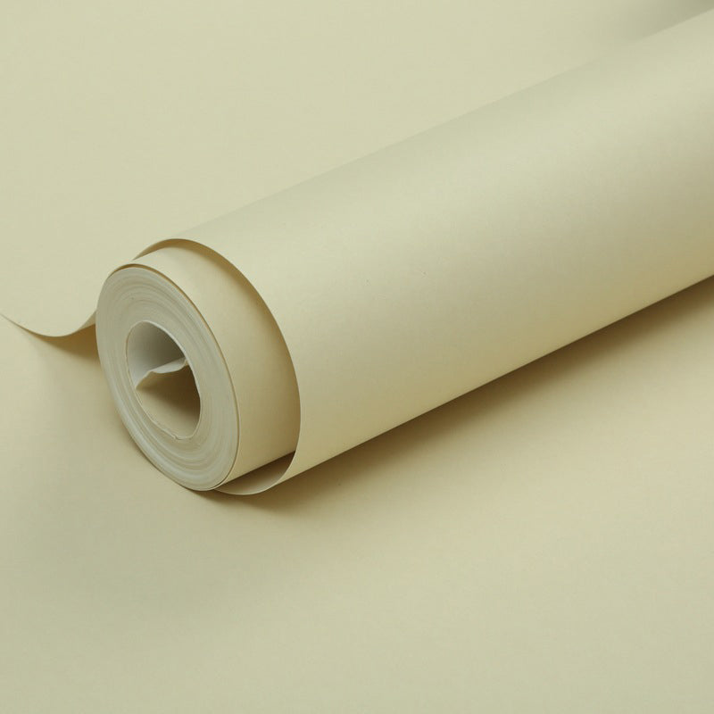 Modern Solid Color Pattern Wallpaper Roll Soft Color Stain Resistant Wall Covering for Living Room