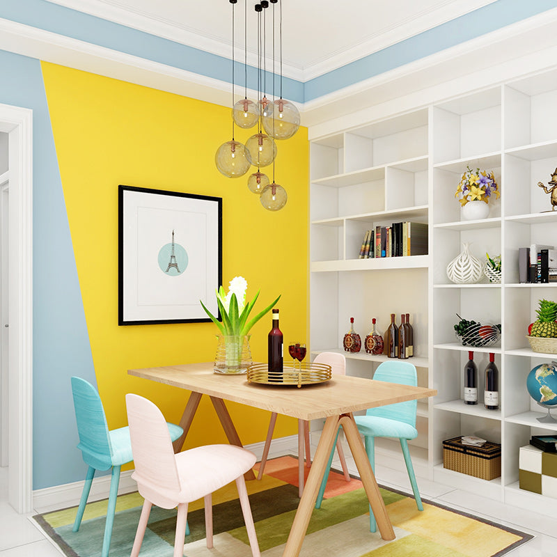 Pure Color Wallpaper Roll Modern Stain Resistant Living Room Wall Art, 57.1-sq ft