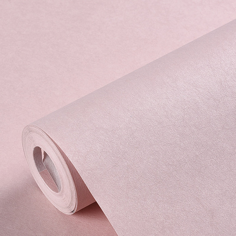 Pure Color Wallpaper Roll Modern Stain Resistant Living Room Wall Art, 57.1-sq ft