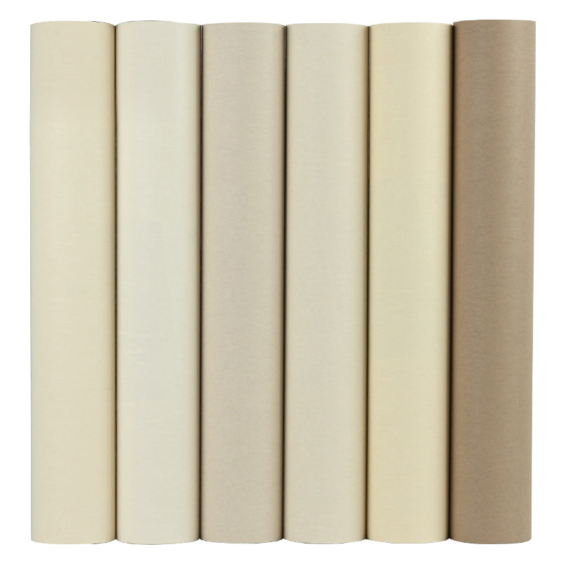 Modern Style Wallpaper Roll Solid Color Pattern Stain Resistant Wall Covering, Soft Color