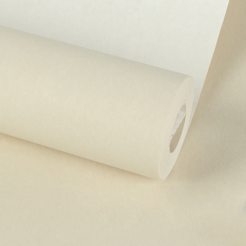 Modern Style Wallpaper Roll Solid Color Pattern Stain Resistant Wall Covering, Soft Color