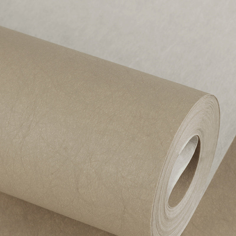 Modern Style Wallpaper Roll Solid Color Pattern Stain Resistant Wall Covering, Soft Color