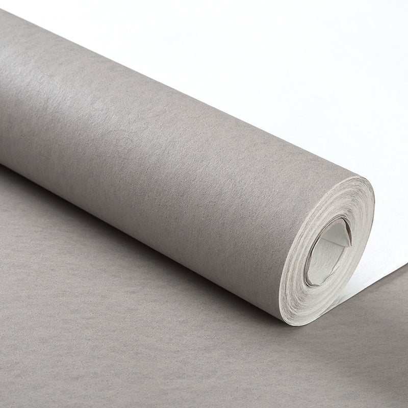 Modern Pure Color Wallpaper Roll Non-Woven Material Unpasted Multicolor Wall Art for Living Room