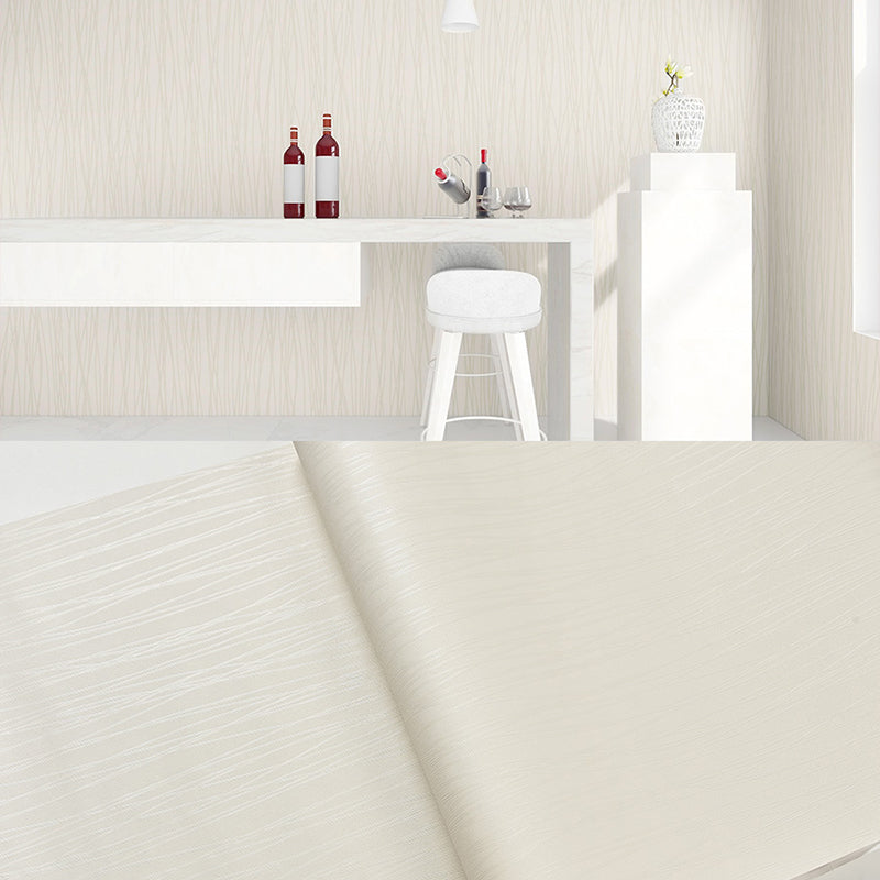 Plain Pattern Wallpaper Roll Simple Self-Adhesive Living Room Wall Covering, 57.1-sq ft