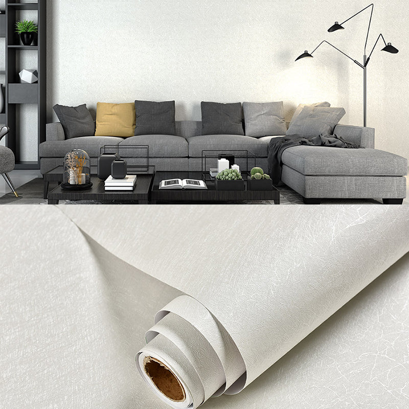 Plain Pattern Wallpaper Roll Simple Self-Adhesive Living Room Wall Covering, 57.1-sq ft
