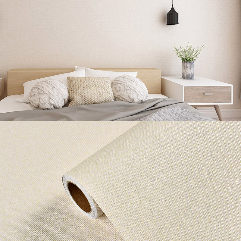 Plain Pattern Wallpaper Roll Simple Self-Adhesive Living Room Wall Covering, 57.1-sq ft