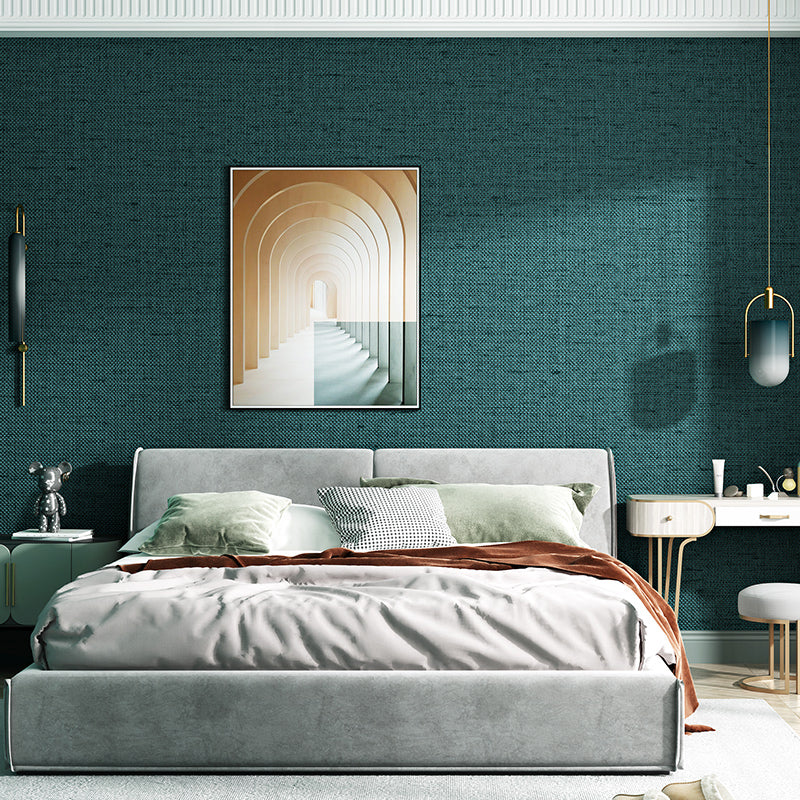 Simplicity Solid-Colored Wallpaper Roll Multi Color Non-Pasted Wall Art for Bedroom