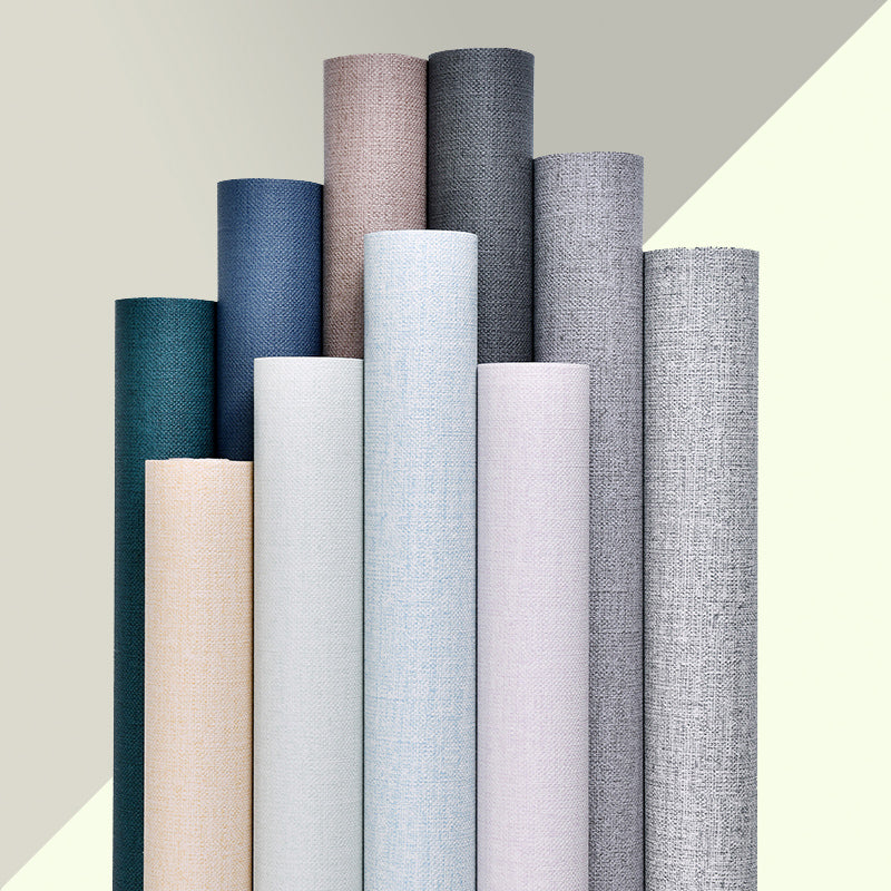 Simplicity Solid-Colored Wallpaper Roll Multi Color Non-Pasted Wall Art for Bedroom