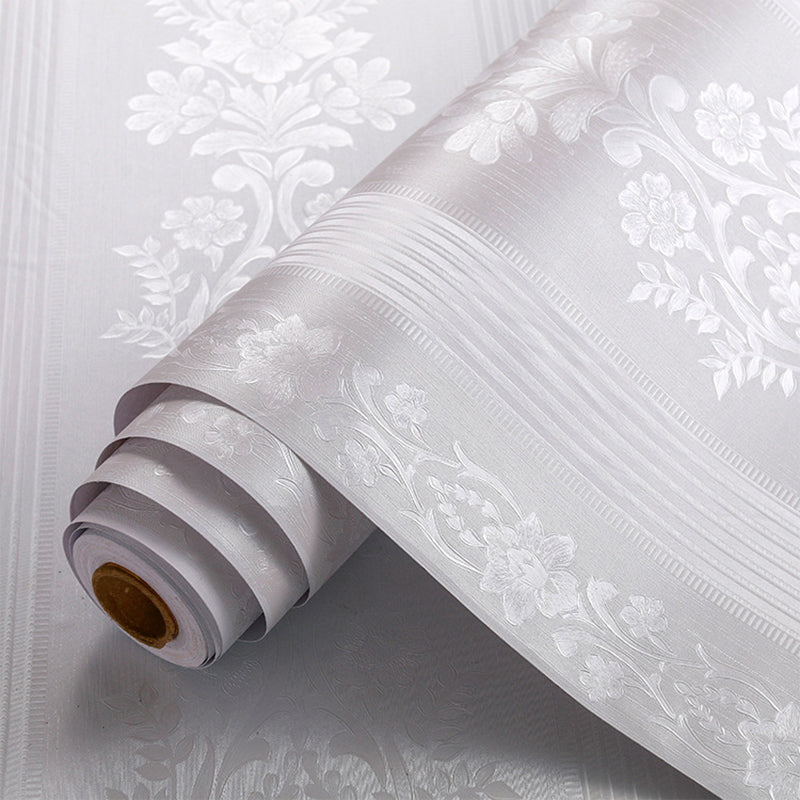 Contemporary Style Wallpaper Roll Solid-Colored Peel and Stick Wall Decor, Multi-Color