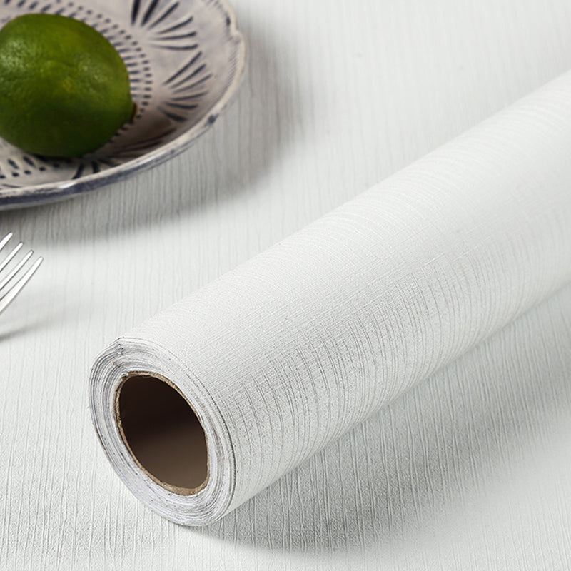 Peel off Plain Wallpaper Roll Scandinavian Style Non-Woven Wall Covering, 32.3 sq ft