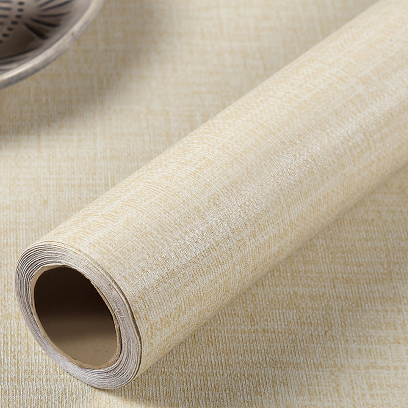 Peel off Plain Wallpaper Roll Scandinavian Style Non-Woven Wall Covering, 32.3 sq ft